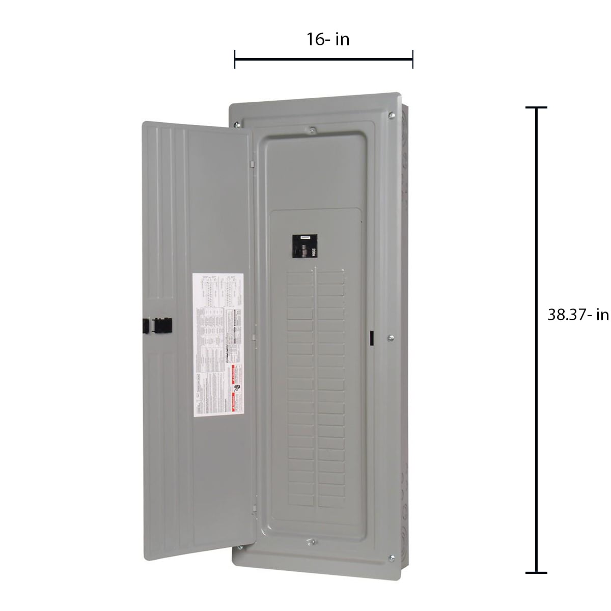 Siemens PN 200-Amp 40-space load center - angle view