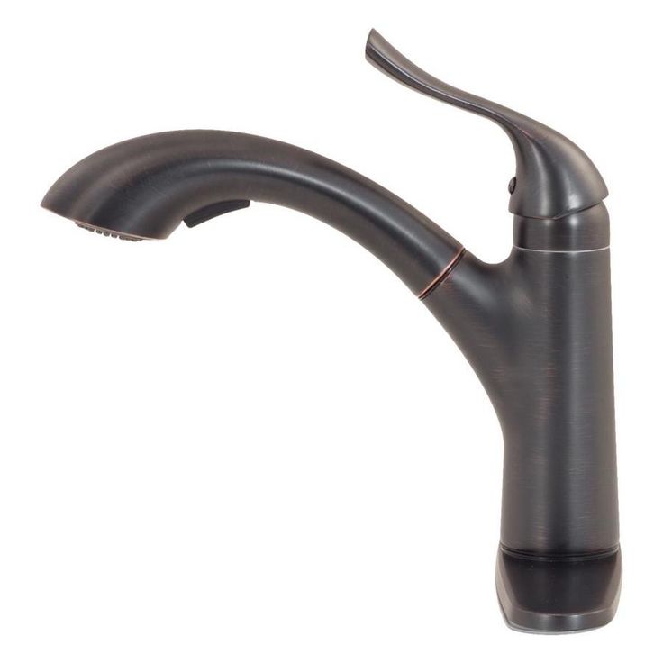 Topia Oil Rubbed Bronze 1-Handle Deck-Mount Pull-Out Handle Kitchen Faucet