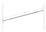 Project Source 28-in to 48-in White Steel Tension Curtain Rod