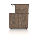 Furniture of America Brown Composite Base with Composite Wood Top Rolling Kitchen Cart (15.7-in x 31.5-in x 41.3-in)