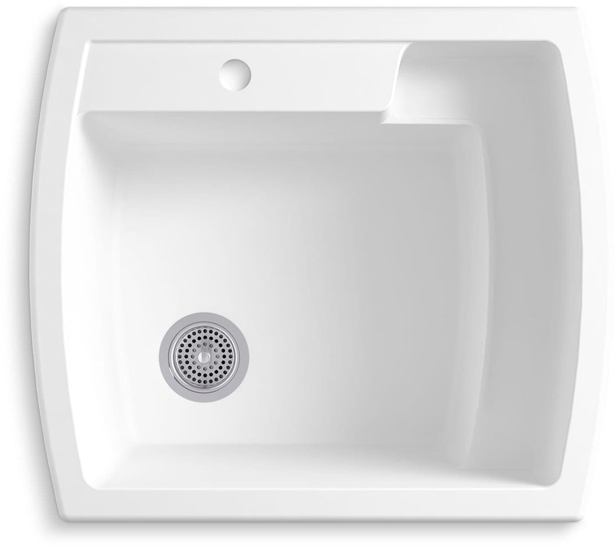 Sterling Latitude 22-in x 25-in White Utility Tub - Dual-Mount