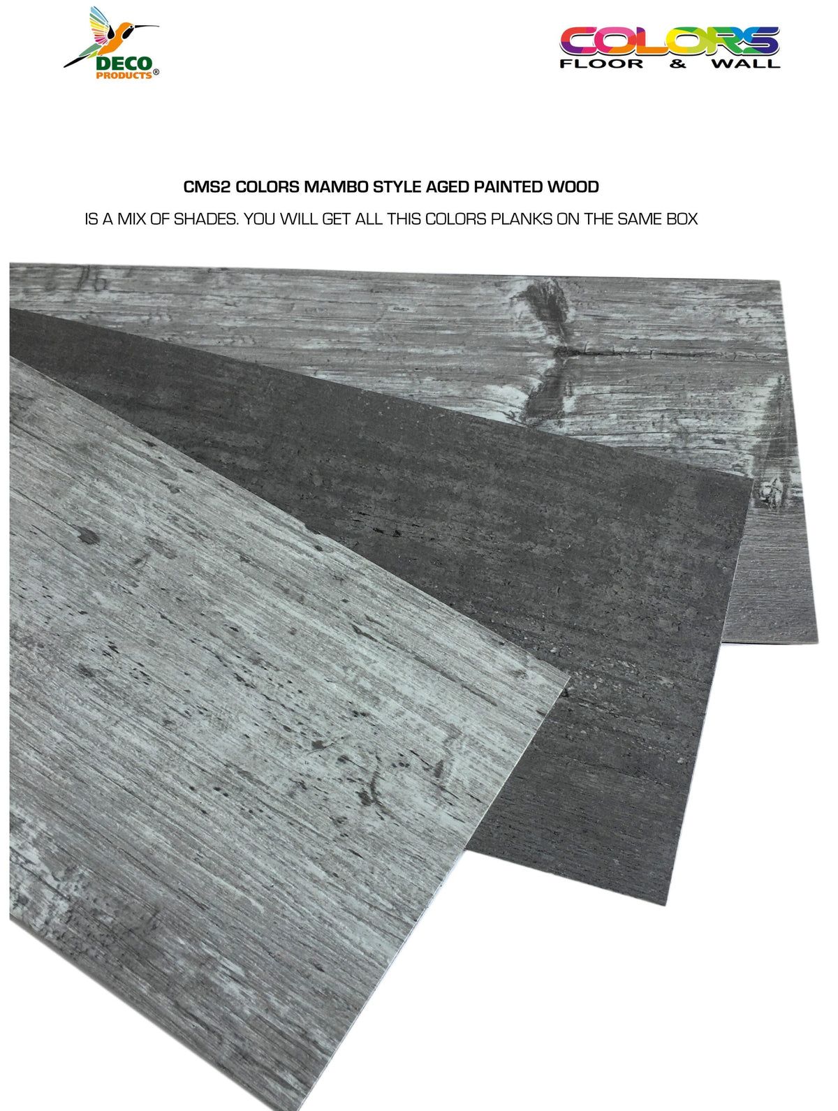 Deco Products Colors Sample Mambo Multi‑Tonal Waterproof Luxury Vinyl Plank – 6 in x 6 in Sample, 8‑mil Wear Layer