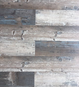 Deco Products Rumba Light Blue/Brown/Grey/White Luxury Vinyl Plank Sample, 6 x 6 in, 8-mil Wear Layer