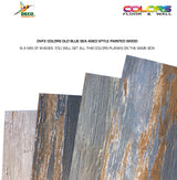 Deco Products COLORS Old Blue Sea Aged Painted Wood Luxury Vinyl Plank Sample, 6 in x 6 in, 8-mil Wear Layer