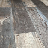 Deco Products Rumba Light Blue/Brown/Grey/White Luxury Vinyl Plank Sample, 6 x 6 in, 8-mil Wear Layer