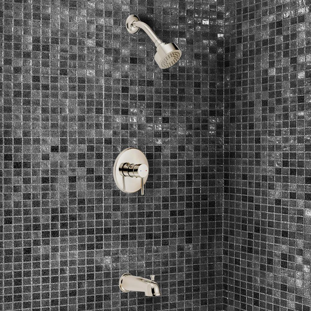 Eastport Single-Handle 1-Spray Tub and Shower Faucet in Satin Nickel (Valve Included) - Super Arbor