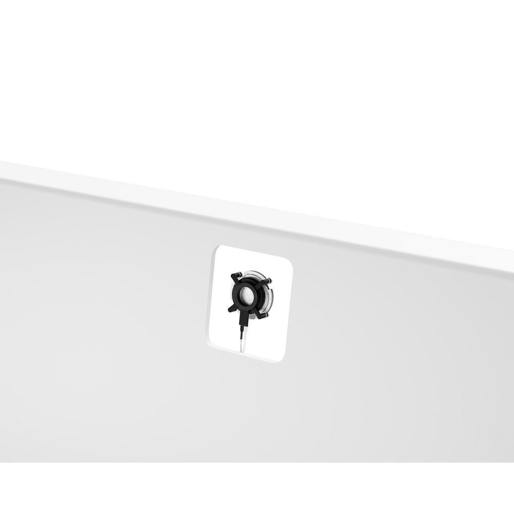 Underscore 5 ft. Acrylic Rectangular Drop-in Non-Whirlpool Bathtub in White with Wireless Music Kit - Super Arbor