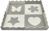 Sorbus Puzzle Mat Interlocking Floor Kids Play Carpet Tiles - Baby Foam Puzzle, Extra Thick Non-Toxic Crawling Mat for Tummy Time, Great for Children Playroom (4 Tiles)