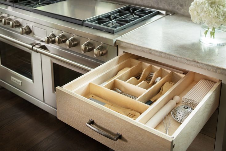 Rev-A-Shelf 22-in x 24-in Wood Cutlery Insert Drawer Organizer
