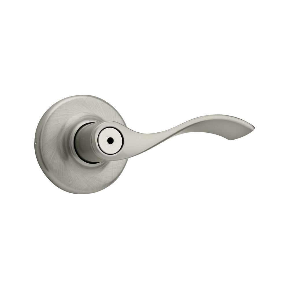 Balboa Satin Nickel Privacy Bed/Bath Door Lever with Microban Antimicrobial Technology - Super Arbor