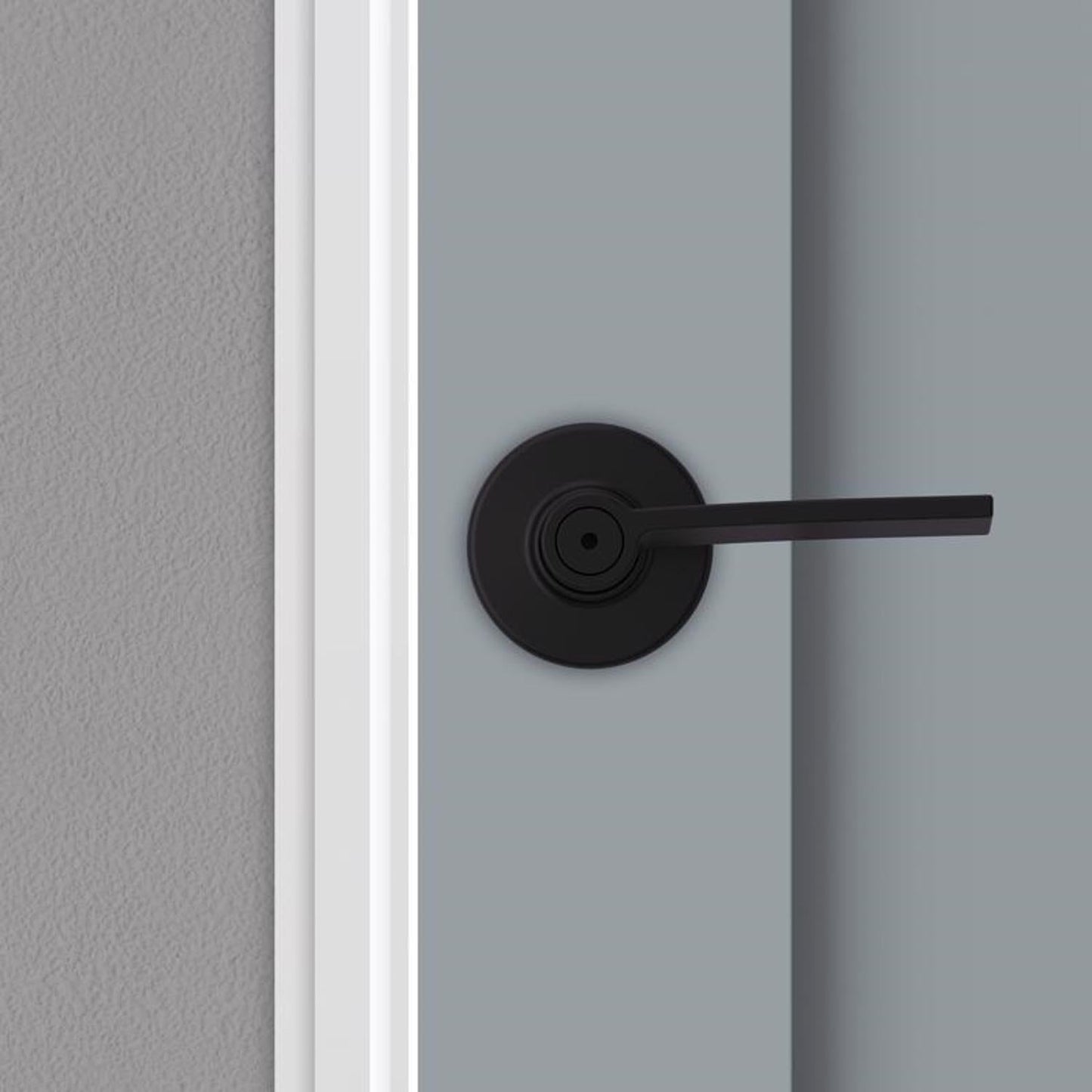 Kwikset Ladera Matte Black Bed & Bath Privacy Lever, Reversible (Right or Left Handed)