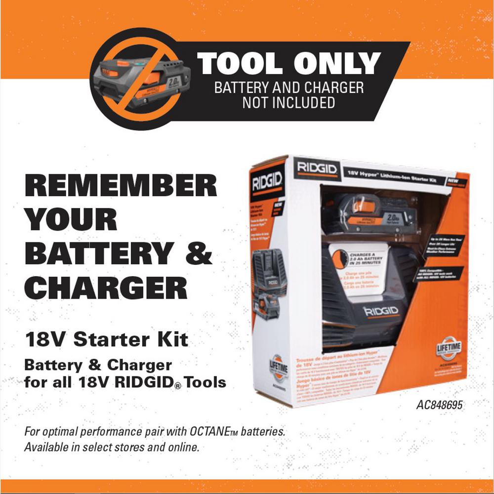 RIDGID 18V OCTANE Cordless Brushless Jig Saw (Tool Only)
