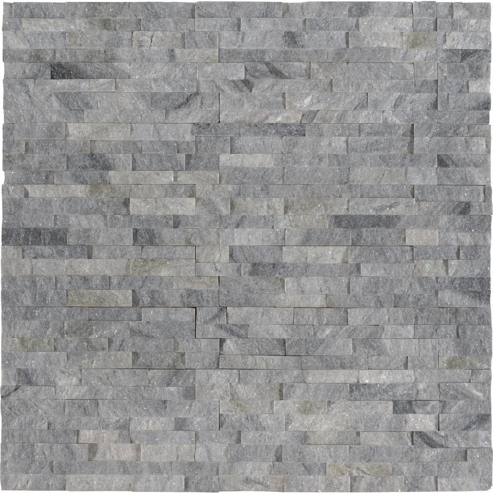Arctic White 3D Ledger Panel 6 in. x 24 in. Honed Marble Wall Tile (10 cases / 60 sq. ft. / pallet) - Super Arbor