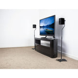 Adjustable Height Speaker Floor Stands, Black (Set of 2) - Super Arbor