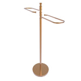 Allied Brass Matte Gray Freestanding Towel Rack