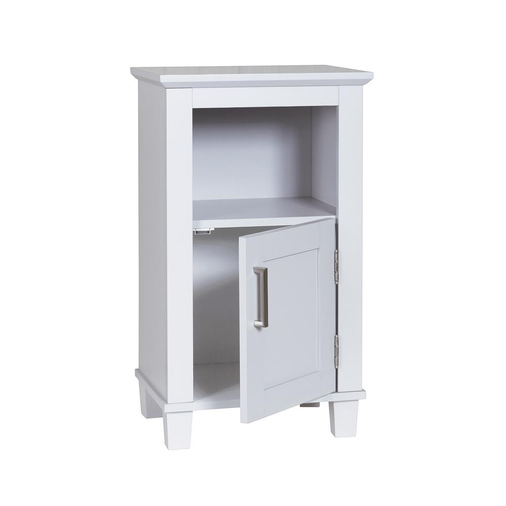 Shaker Style 16 in. W x 12 in. D x 29.9 in. H Floor Cabinet in White - Super Arbor