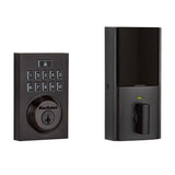 SmartCode 913 Contemporary Venetian Bronze Electronic Deadbolt with San Clemente Handleset and Halifax Interior Lever - Super Arbor