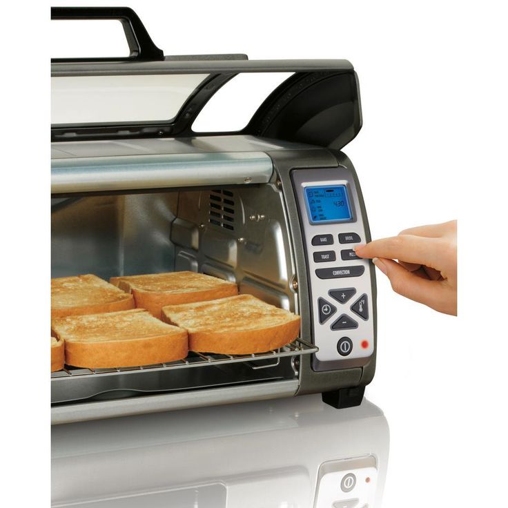 1400-Watt 6-Slice Silver Toaster Oven