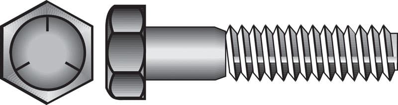 Hillman 5/8 in. Diameter x 1 in. Length Grade 5 Heat-Treated Zinc Steel Hex Head Cap Screw, 25-Pack