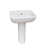 Barclay Products Series 600 20 in. Pedestal Combo Bathroom Sink with 1 Faucet Hole in White