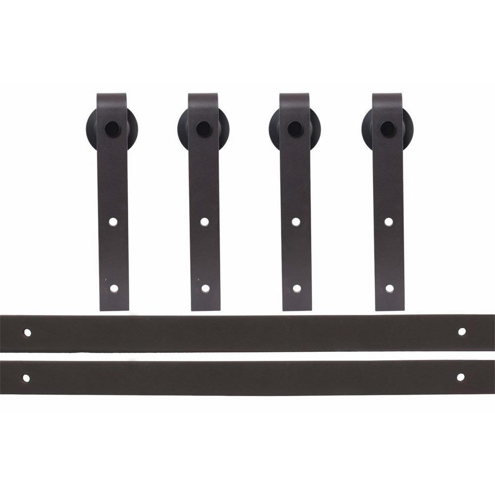 16 ft. Country Sliding Standard Double Track Barn Door Hardware Kit - Super Arbor