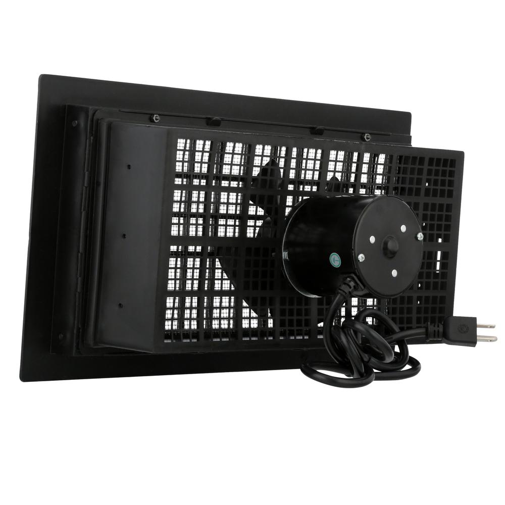 16 in. x 8 in. Resin Power Foundation Vent in Black - Super Arbor