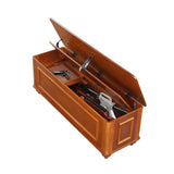 4-Gun Solid Wood Hope Chest Gun Storage in Brown - Super Arbor