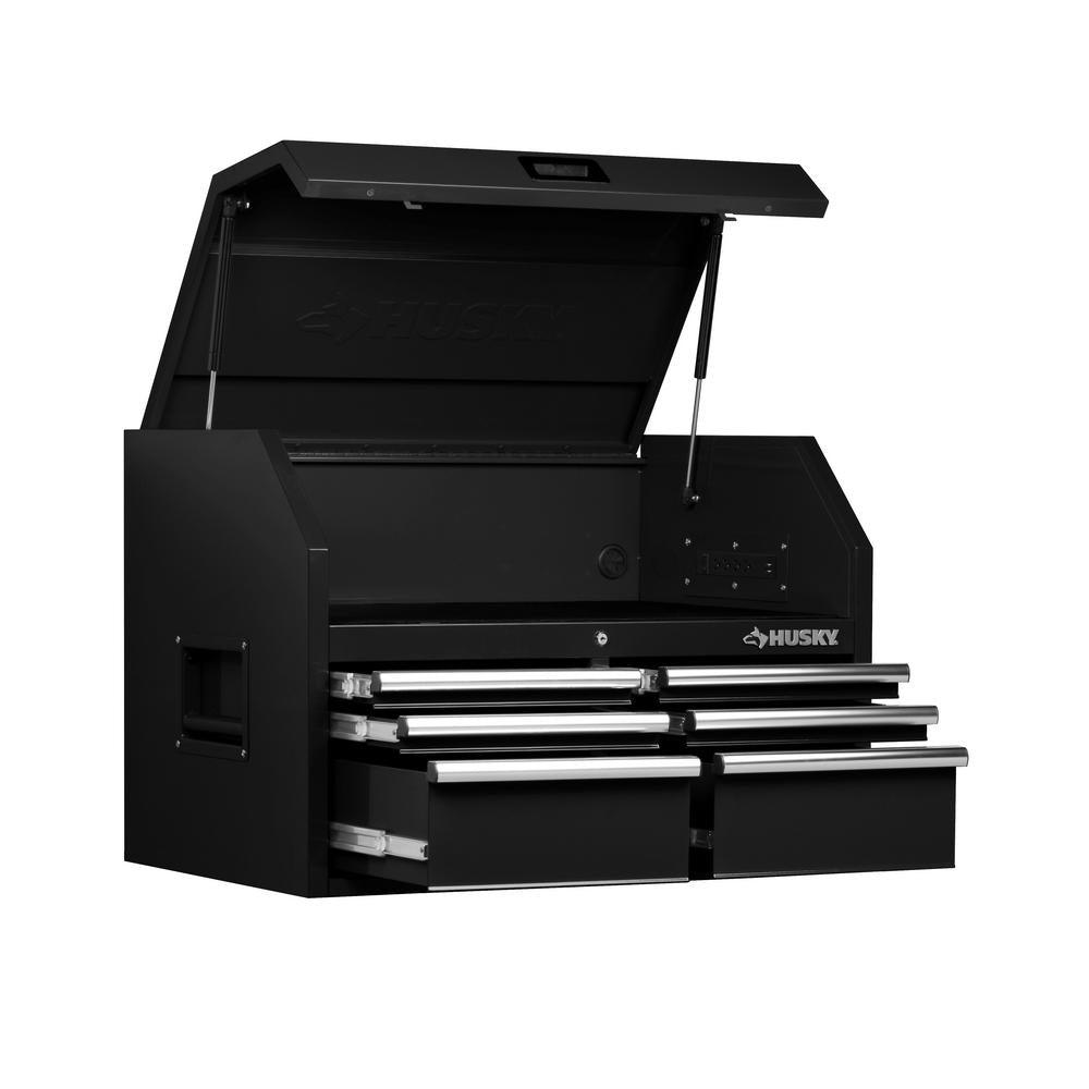 36 in. W 6-Drawer, Deep Tool Chest in Gloss Black