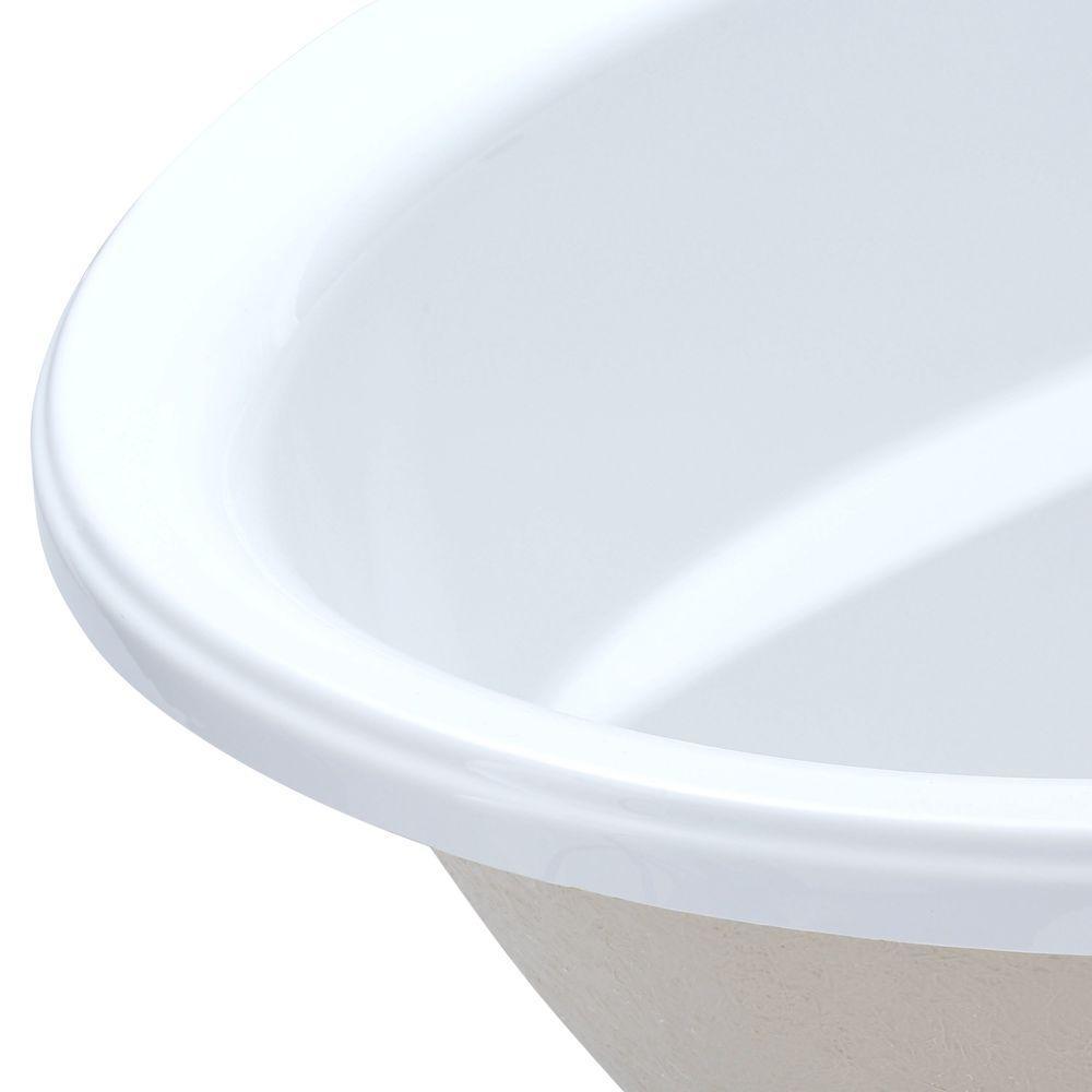 Sunward 5 ft. Reversible Drain Acrylic Soaking Tub in White - Super Arbor