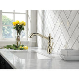 Delta Cassidy Polished Nickel 1-Handle Deck-Mount Pull-Out Handle Kitchen Faucet