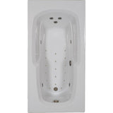 72 in. Acrylic Rectangular Drop-in Combination Bathtub in White - Super Arbor