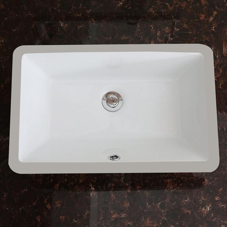 Boyel Living 21 in. x 13 in. Ceramic Rectangular Lavatory Undercounter Bathroom Sink in White
