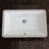 Boyel Living 21 in. x 13 in. Ceramic Rectangular Lavatory Undercounter Bathroom Sink in White