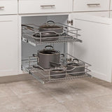 Simply Put 20.5-in W x 14.6875-in H 2-Tier Pull Out Metal Soft Close Baskets & Organizers