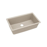 Quartz Classic Undermount Composite 33 in. Single Bowl Kitchen Sink in Black - Super Arbor
