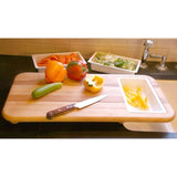 Hardwood Cutting Board with Cut 'n' Catch Removable Tray