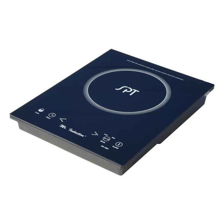 1650-Watts 8 in. Single Burner Induction Cooker (Black) with 3.5L Induction Ready Stainless Steel Pot w/ Glass Lid