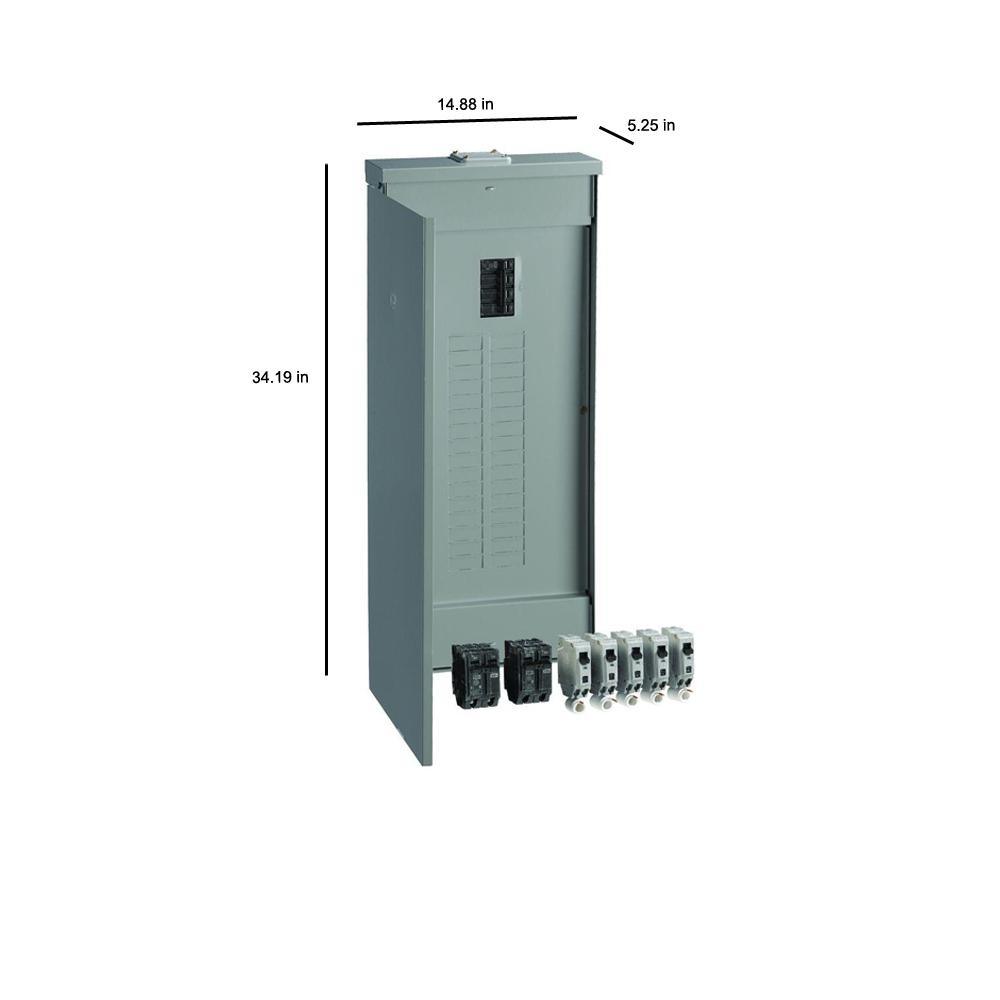 PowerMark Gold 200 Amp 32-Space 40-Circuit Outdoor Main Breaker Value Kit Includes Select Circuit Breakers - Super Arbor