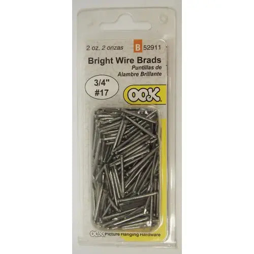 Hillman 17 Ga x 3/4 in Bright Steel Brad Nails, 1 Pack, 2 oz