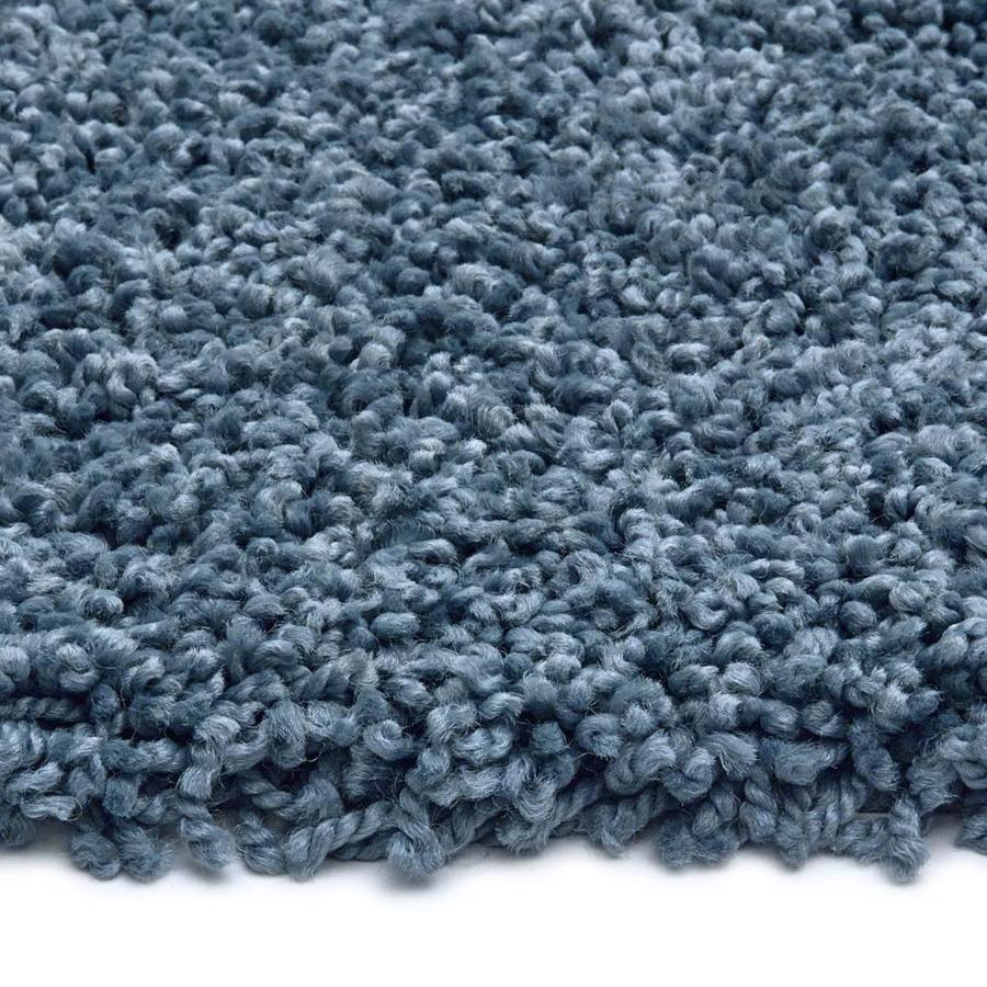 Shaw Floorigami Plume Perfect Peacock DIY Carpet 4-Pack 24-in Peacock Shag/Frieze Peel-and-Stick Carpet Tile