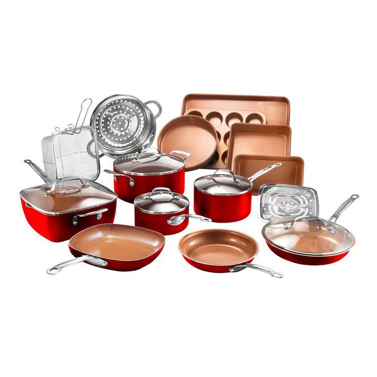 20-Piece Aluminum Ti-Ceramic Nonstick Cookware and Bakeware Set in Graphite