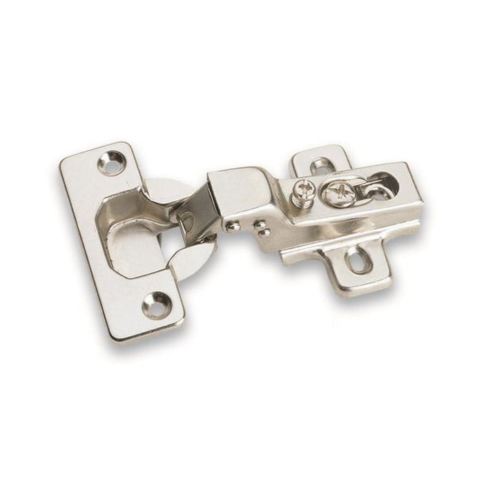 European Chrome Half Overlay 110-Degree Hinge (1-Pair)