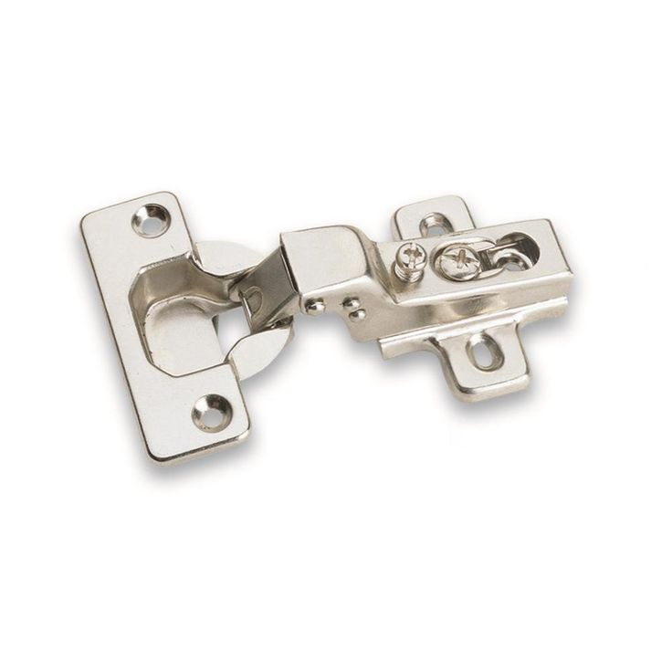European Chrome Half Overlay 110-Degree Hinge (1-Pair)