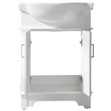 ANZZI Montburn 24-in Rich Black Single Sink Bathroom Vanity with White Ceramic Top (Mirror Included) - Super Arbor