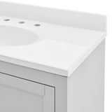 Style Selections Lowry 49-in Light Gray Single Sink Bathroom Vanity with White Acrylic Top