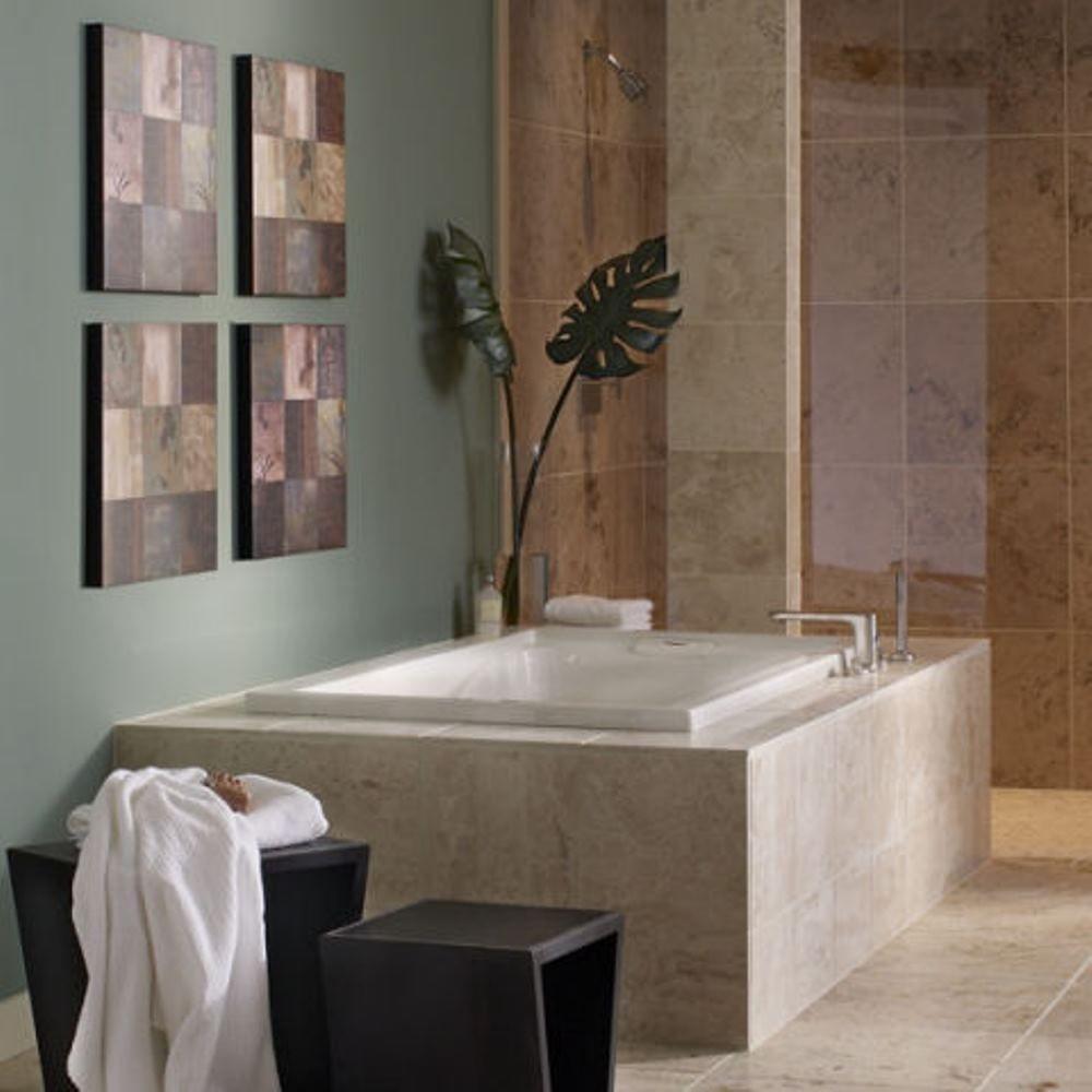 Evolution 60 in. x 36 in. Whirlpool Tub with EverClean Reversible Drain in White - Super Arbor