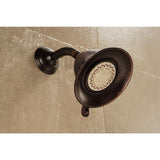 Victorian 3-Spray 5.5 in. Single Wall Mount Fixed Shower Head in Venetian Bronze - Super Arbor