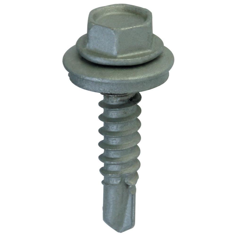 #12-14 x 1-1/2 in. External Hex Washer Head Roofing Drill Point Screw (75-Pack)