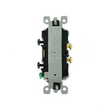 15 Amp Combination Double Switch, White - Super Arbor