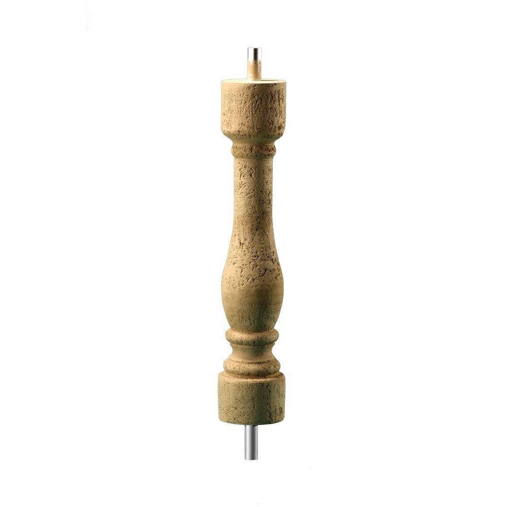 27-27/32 in. x 5-11/32 in. x 5-11/32 in. Polyurethane Baluster Euro Stone Texture - Super Arbor
